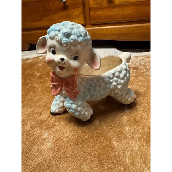 Vintage 60s Mid Century Modern Planter - Replo Ceramic Planter - Made in Japan - Picture 5 of 9